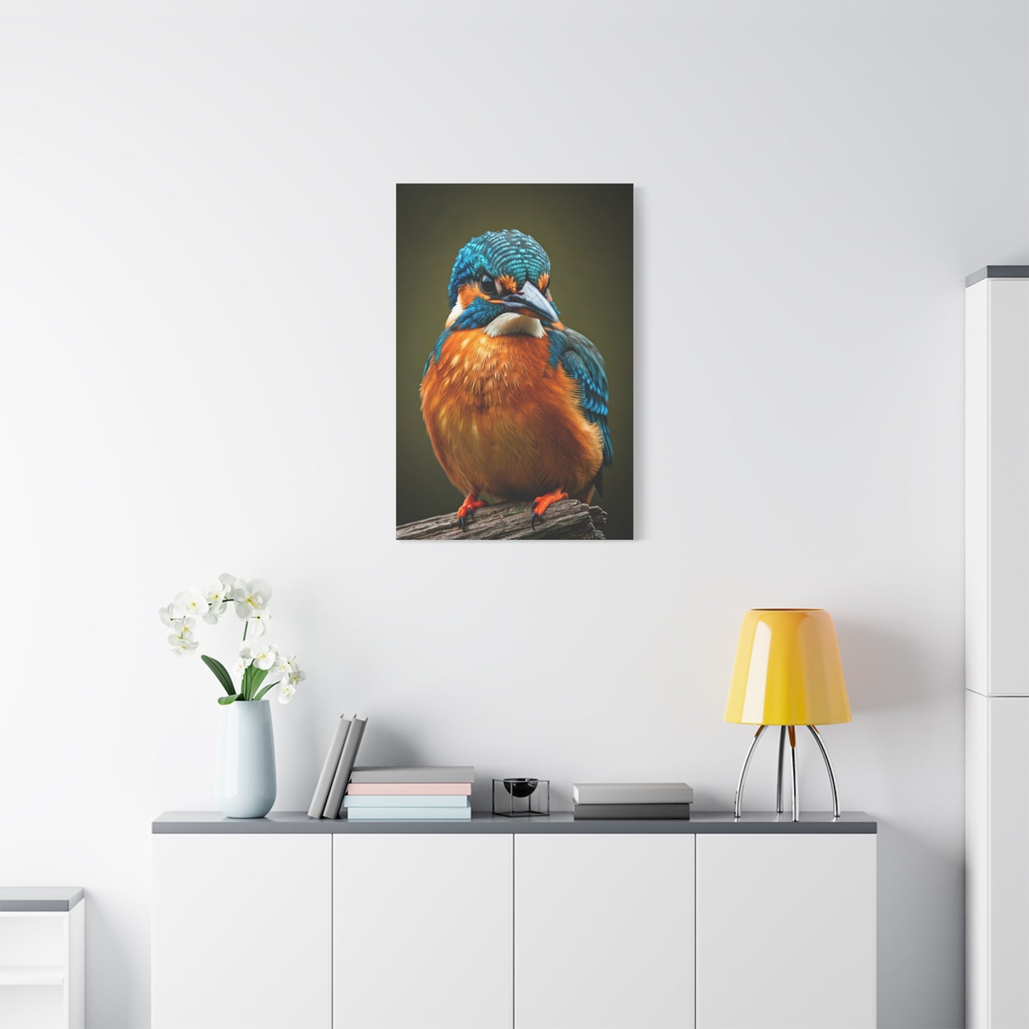 Tender Kingfisher Moment Wall Art & Canvas Prints