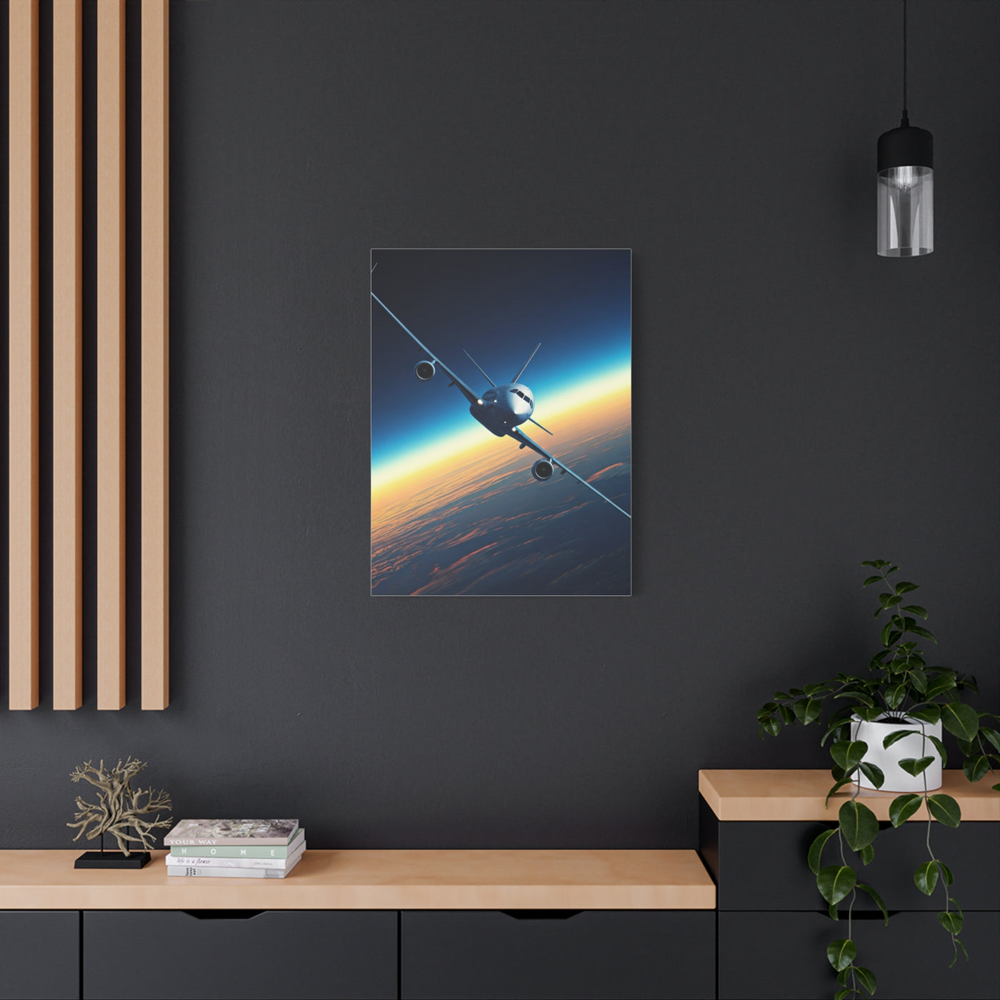 Sunset Jet Flight Path Wall Art & Canvas Prints