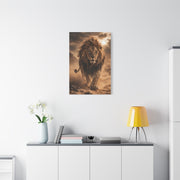 Charging Lion Dust Storm Power Wall Art & Canvas Print