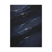 Fluid Navy Wave Abstraction Wall Art & Canvas Print