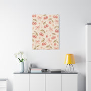 Pink Cherry Pattern Composition Wall Art & Canvas Print