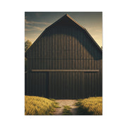 Minimal Rustic Barn Under Evening Sky Wall Art & Canvas Prints