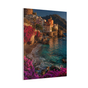 Amalfi Coast Bougainvillea Cliffs Wall Art & Canvas Print