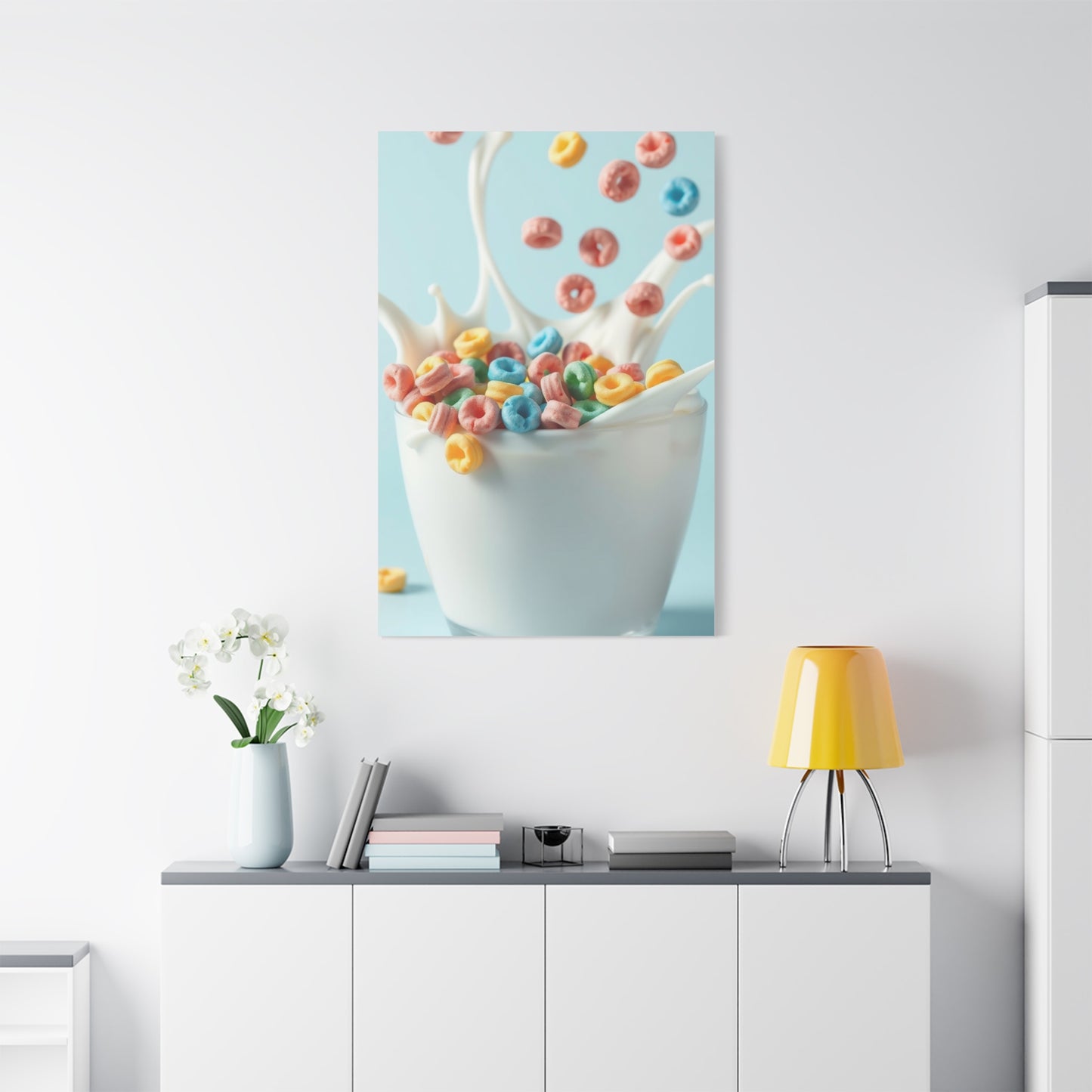 Fruit Loops in Milk Art Premium Canvas 17 Wall Art & Canvas Print