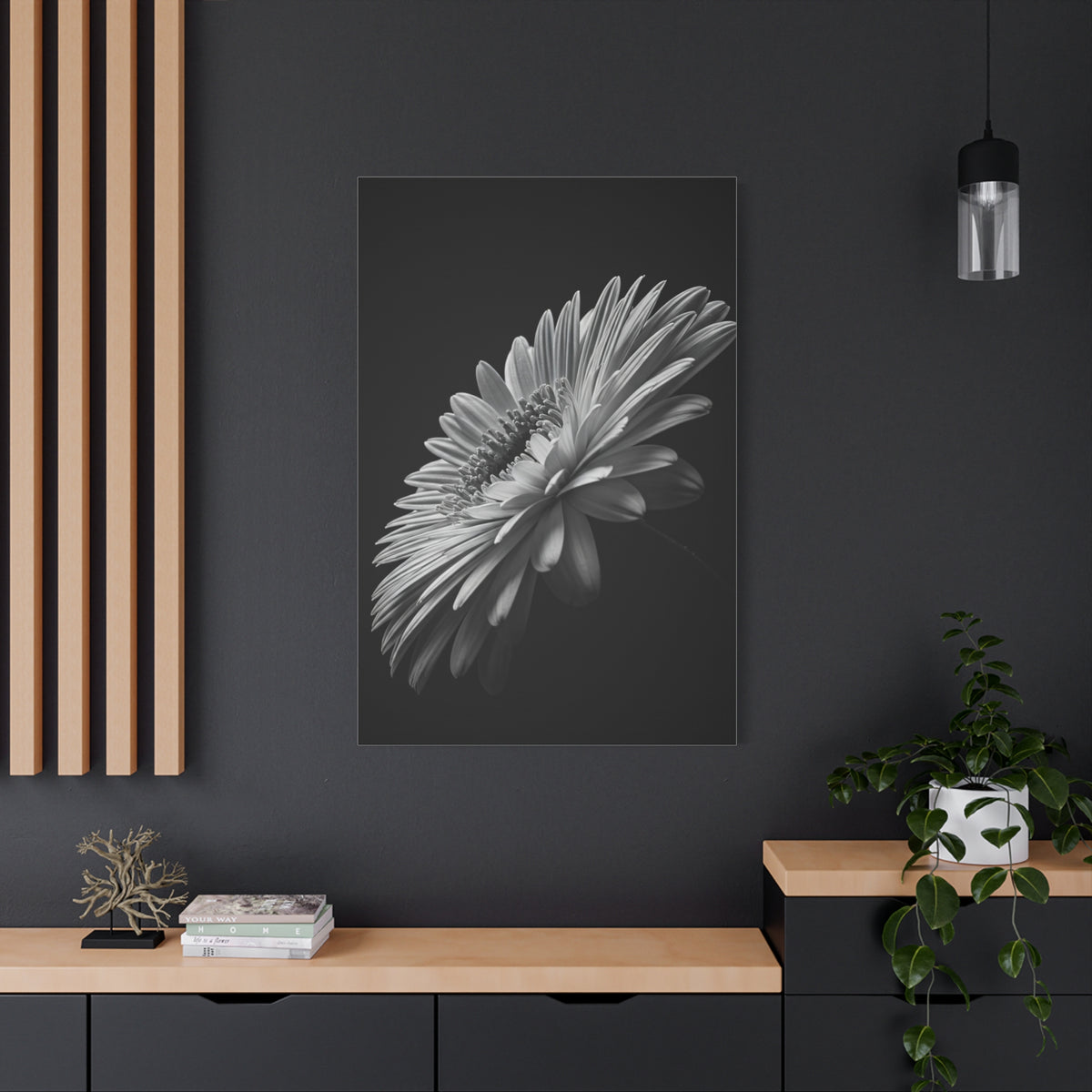 Angled Bloom with Bud Detail Wall Art & Canvas Prints