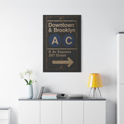 Vintage Subway Sign Industrial Wall Art & Canvas Print