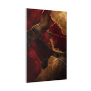 Oxblood and Gold Luxury Abstract Wall Art & Canvas Print