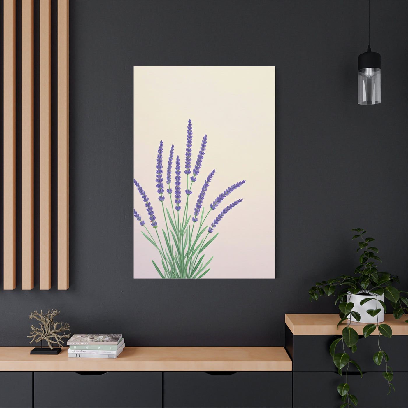 Lavender Botanical Minimal Illustration Wall Art & Canvas Prints