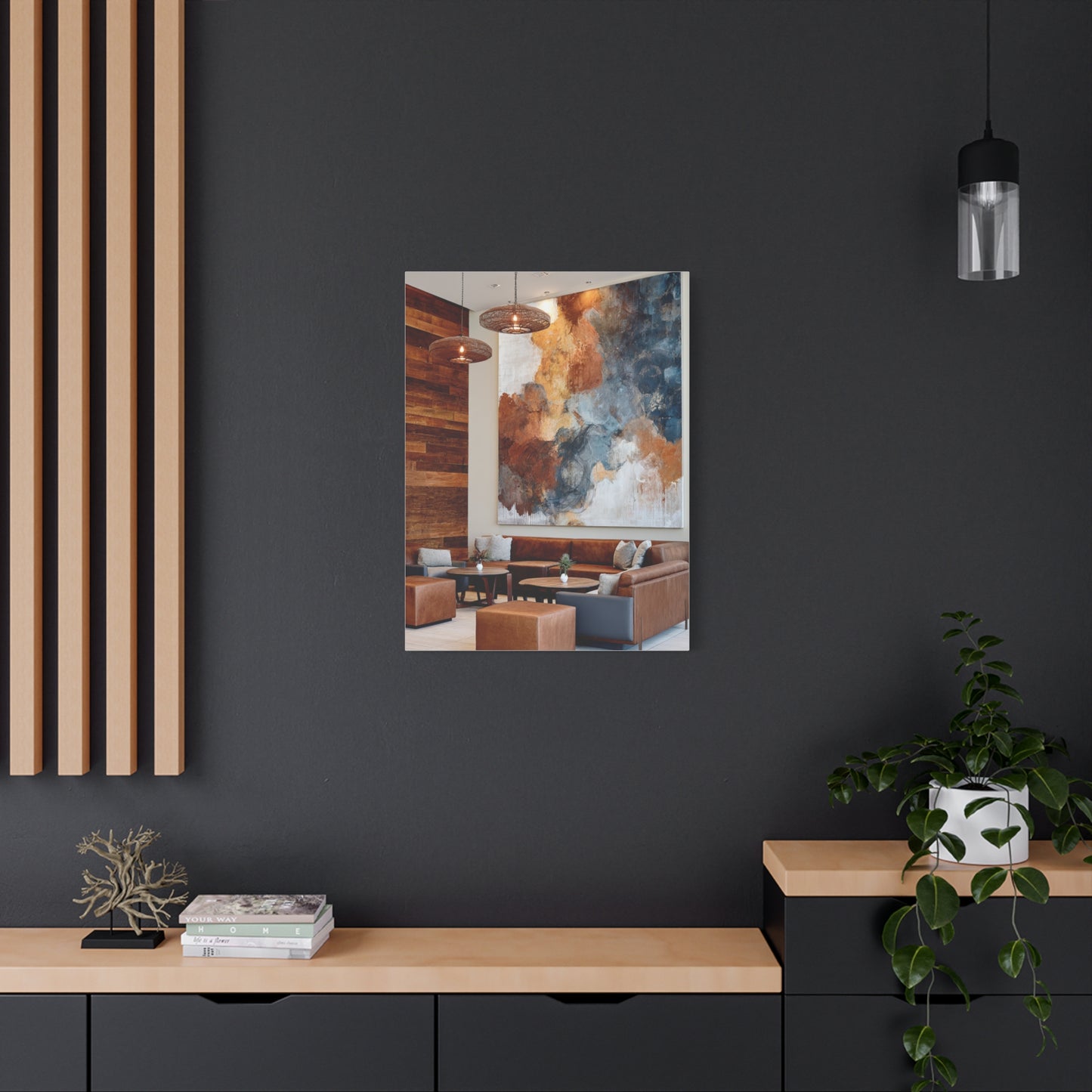 Luxury Earth Abstract Hotel Lobby Wall Art & Canvas Print
