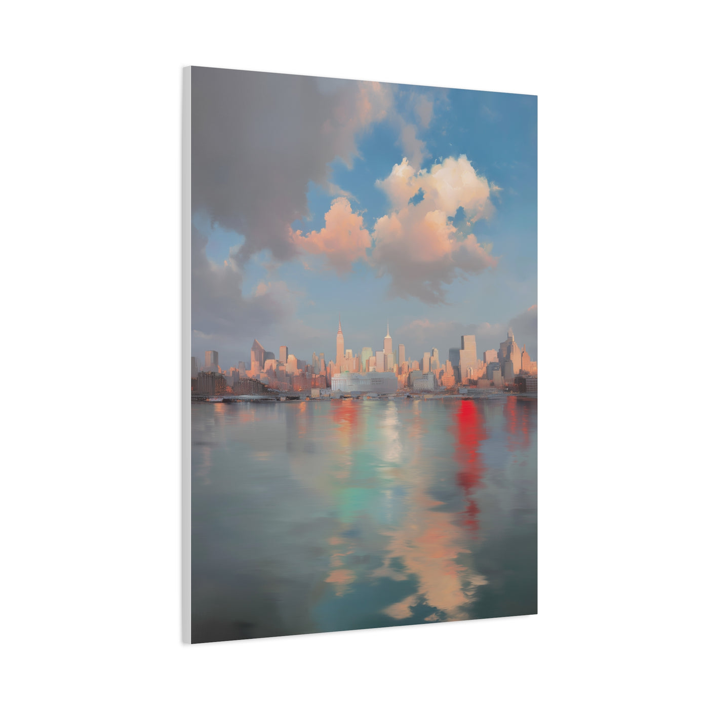 New York Skyline Pastel Dawn Serenity Wall Art & Canvas Print