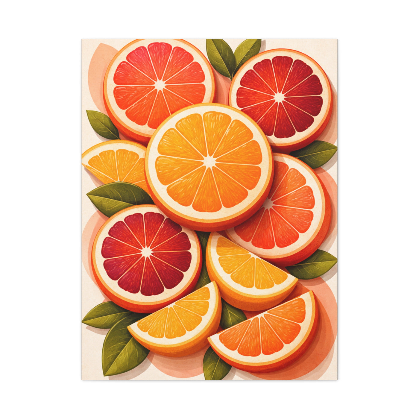 Modern Citrus Still Life Composition Wall Art & Canvas Print