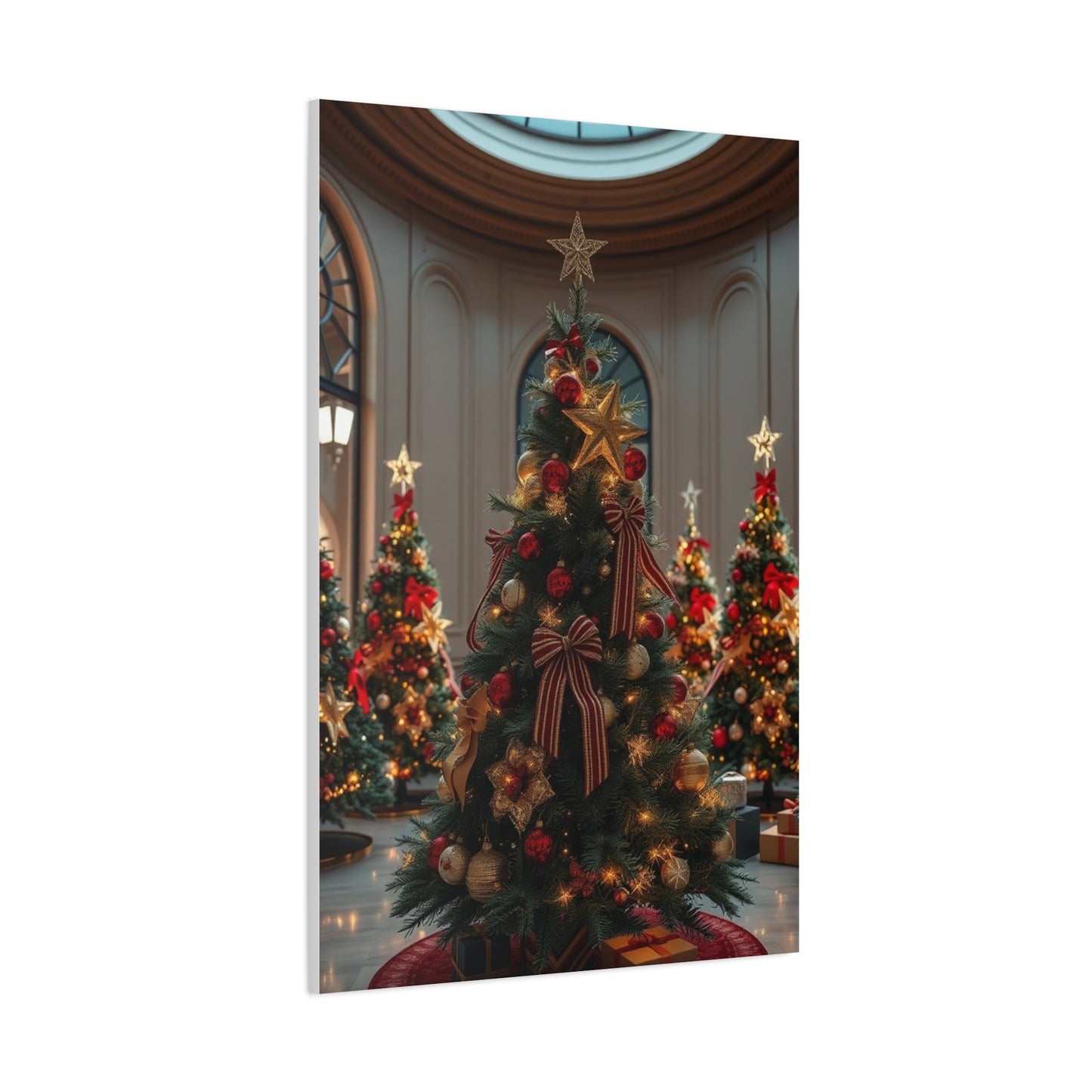 Supreme Christmas Trees & Wreath Art Beautiful Collection Wall Art & Canvas Print
