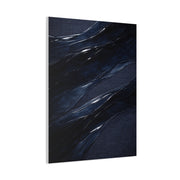 Fluid Navy Wave Abstraction Wall Art & Canvas Print