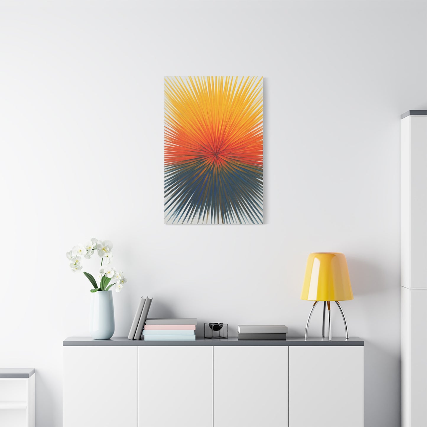 Radiant Sunburst Horizon Abstract Wall Art & Canvas Prints