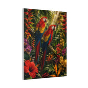 Luxury Jungle Macaw Floral Scene Tropical Wall Art & Canvas Print