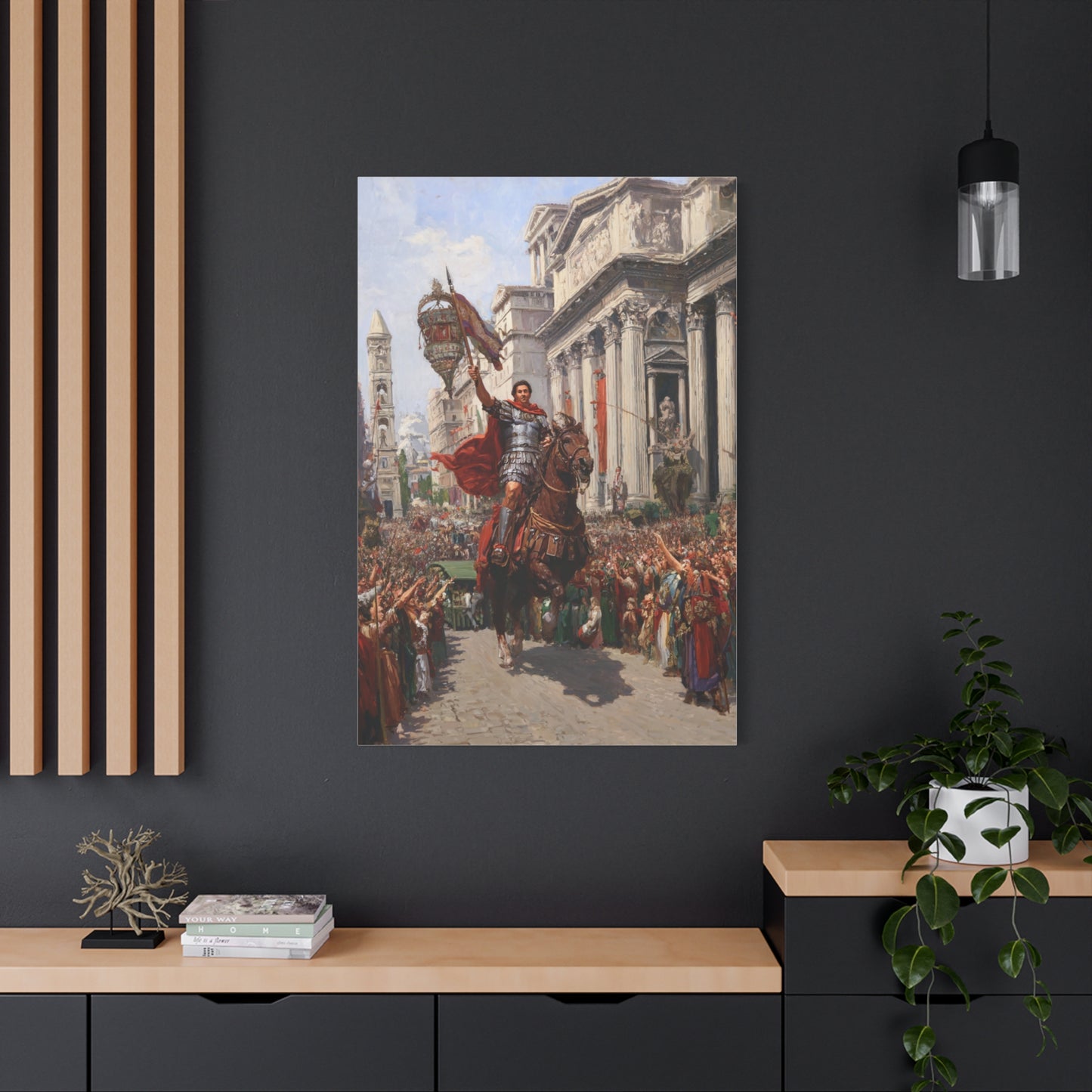 Roman Emperor Riding Through Ancient Rome Wall Art & Canvas Print