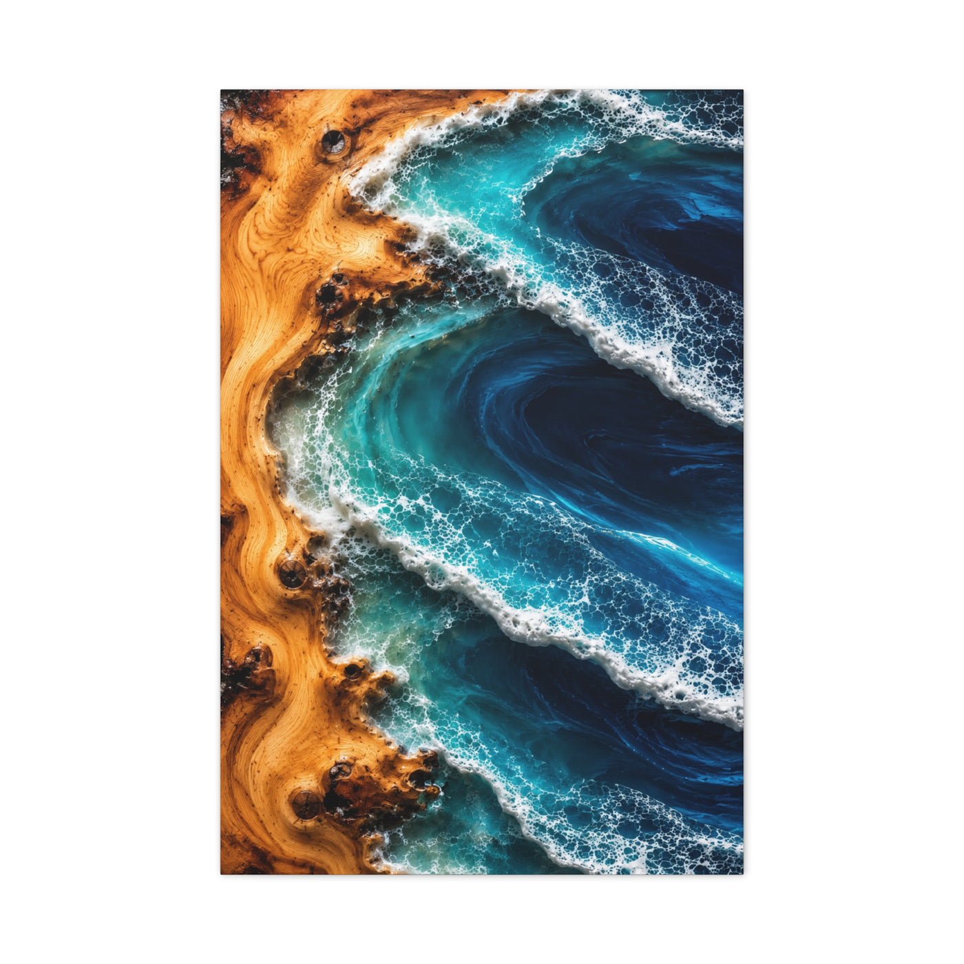 Resin Shoreline Aerial Ocean Art Wall Art & Canvas Print