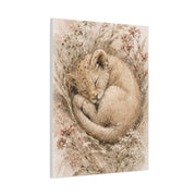 Sleeping Lion Cub Soft Neutral Wall Art & Canvas Print