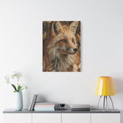 Neutral Botanical Fox Portrait Wall Art & Canvas Print