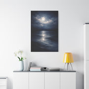 Moonlit Ocean Horizon Wall Art & Canvas Print