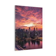 Singapore Skyline Sunset Reflections Wall Art & Canvas Print