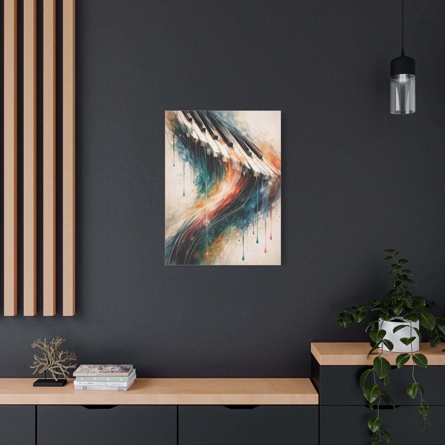 Abstract Piano Wave Flow Wall Art & Canvas Print