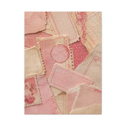 Vintage Pink Paper Collage Wall Art & Canvas Print