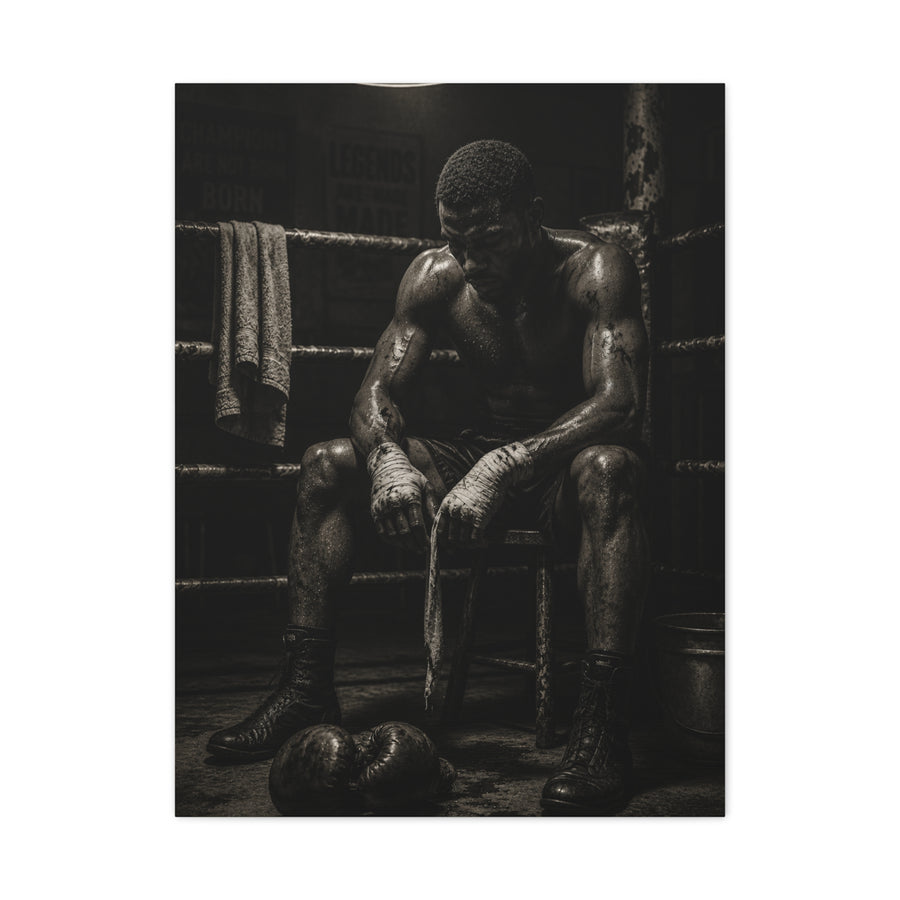 Monochrome Boxer Legacy Sports Wall Art & Canvas Print