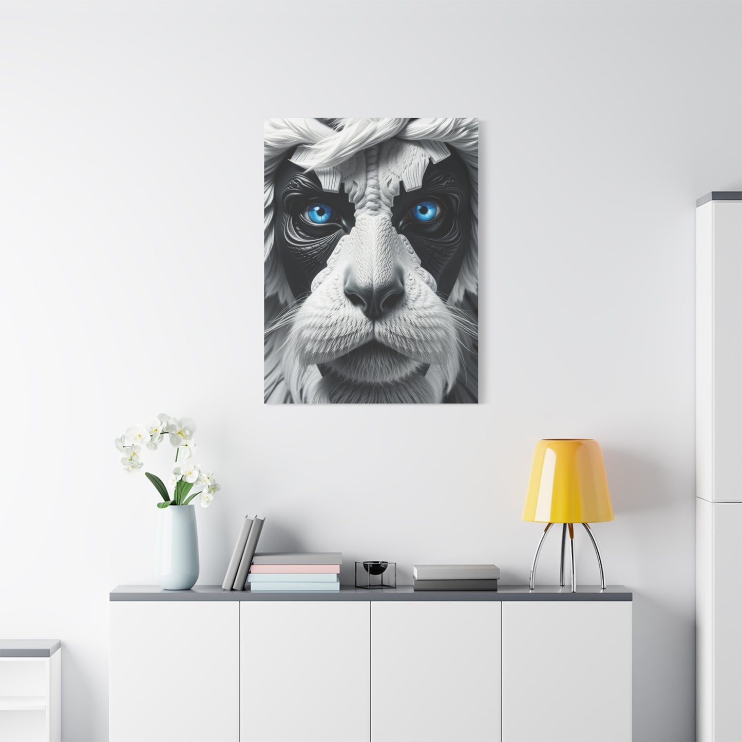 Black, White & Blue Art Refined Canvas Wall Art & Canvas Print