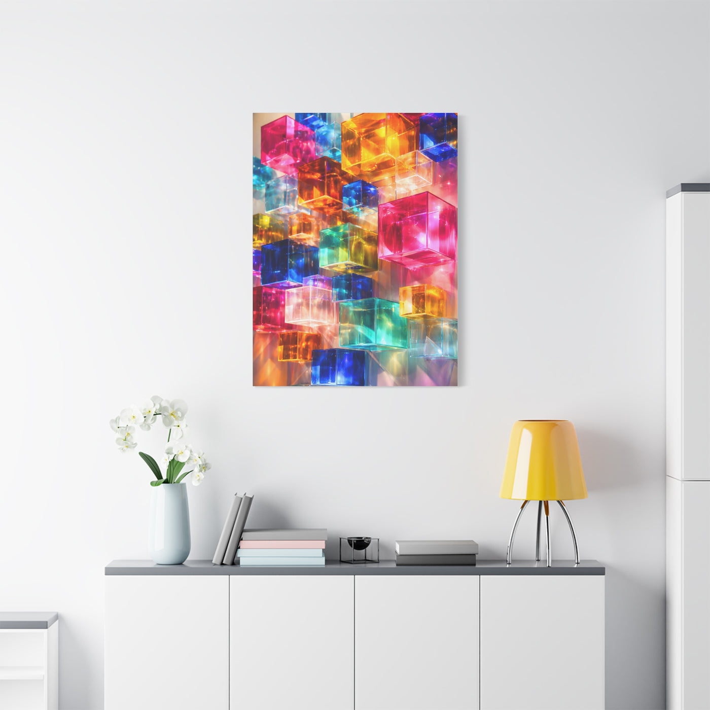 Luminous Acrylic-Glass Cubes Wall Art & Canvas Print