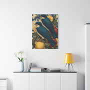 Italian Majolica Swallow & Citrus Wall Art & Canvas Print