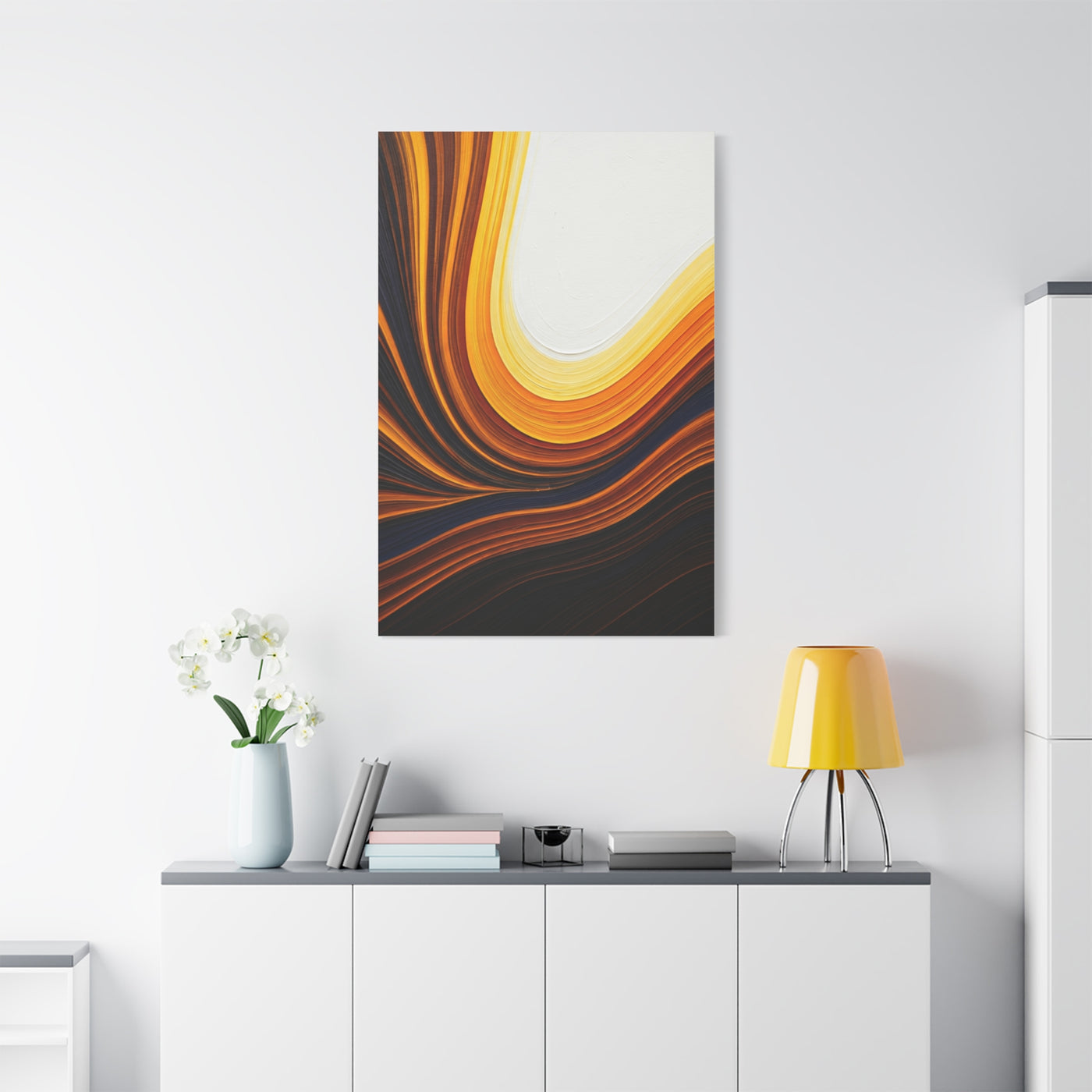 Golden Curve Motion Abstract Wall Art & Canvas Prints