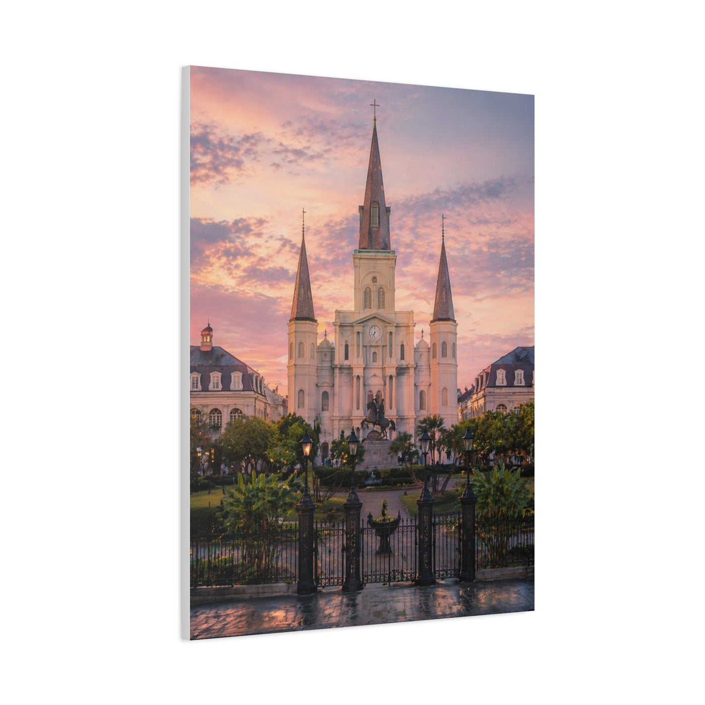 St. Louis Cathedral Sunrise Square Wall Art & Canvas Print