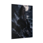 Midnight Moon Siren on the Rocks Wall Art & Canvas Print