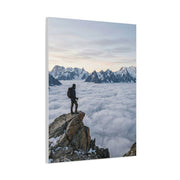 High Altitude Cloud Sea & Hiker Wall Art & Canvas Print