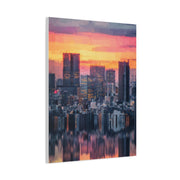 Tokyo Skyline Twilight Reflection Wall Art & Canvas Print
