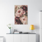 Loose-Brush Peony Floral Abstraction Wall Art & Canvas Print
