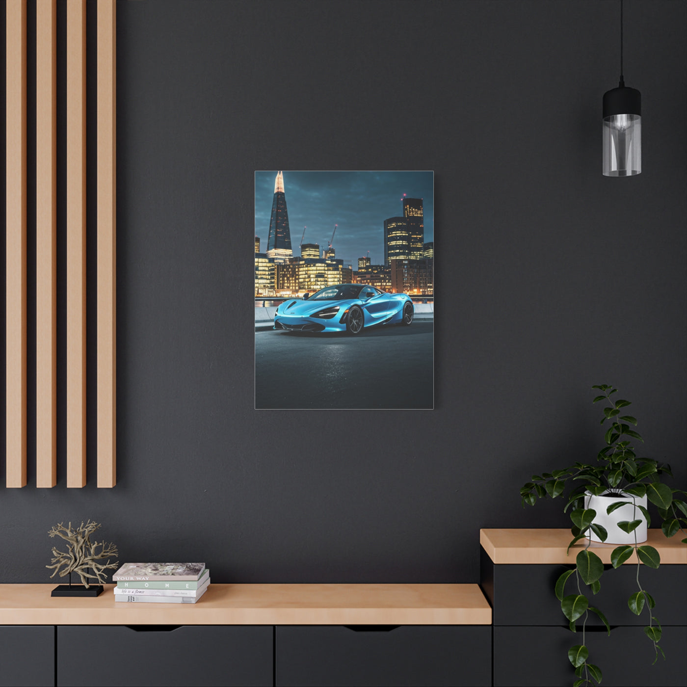 McLaren 720S London Skyline Dusk Wall Art & Canvas Prints