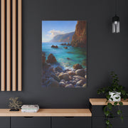 Quiet Turquoise Coastal Cove Wall Art & Canvas Print