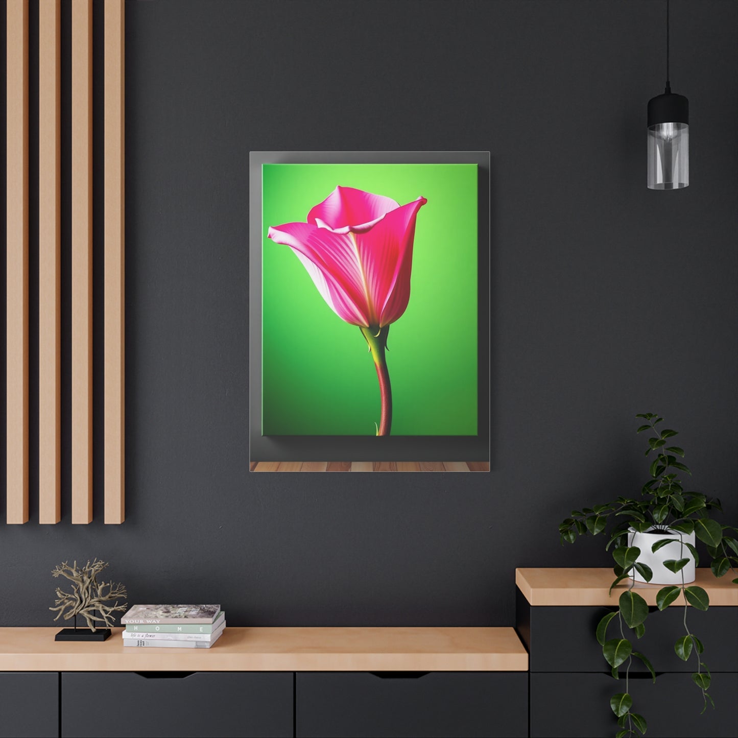 Masterpiece Green & Pink Canvas Art Vision Wall Art & Canvas Print