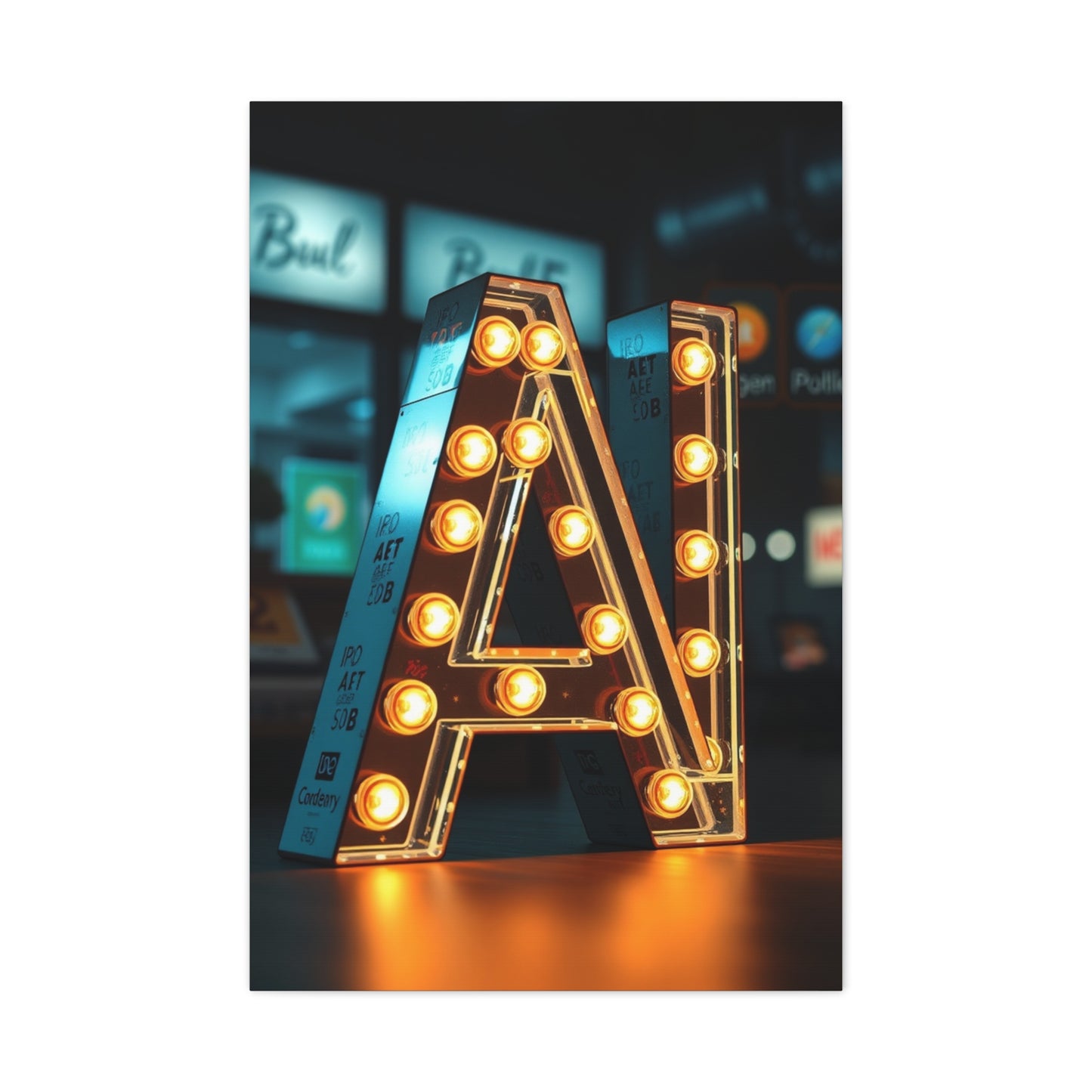 Masterpiece A Alphabet & Letter Art Vision Wall Art & Canvas Print
