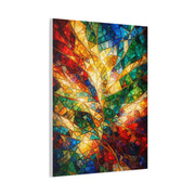 Colorful Stained-Glass Mosaic Abstraction Wall Art & Canvas Print