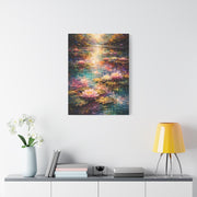 Impressionist Multicolor Water-Lily Pond Wall Art & Canvas Print