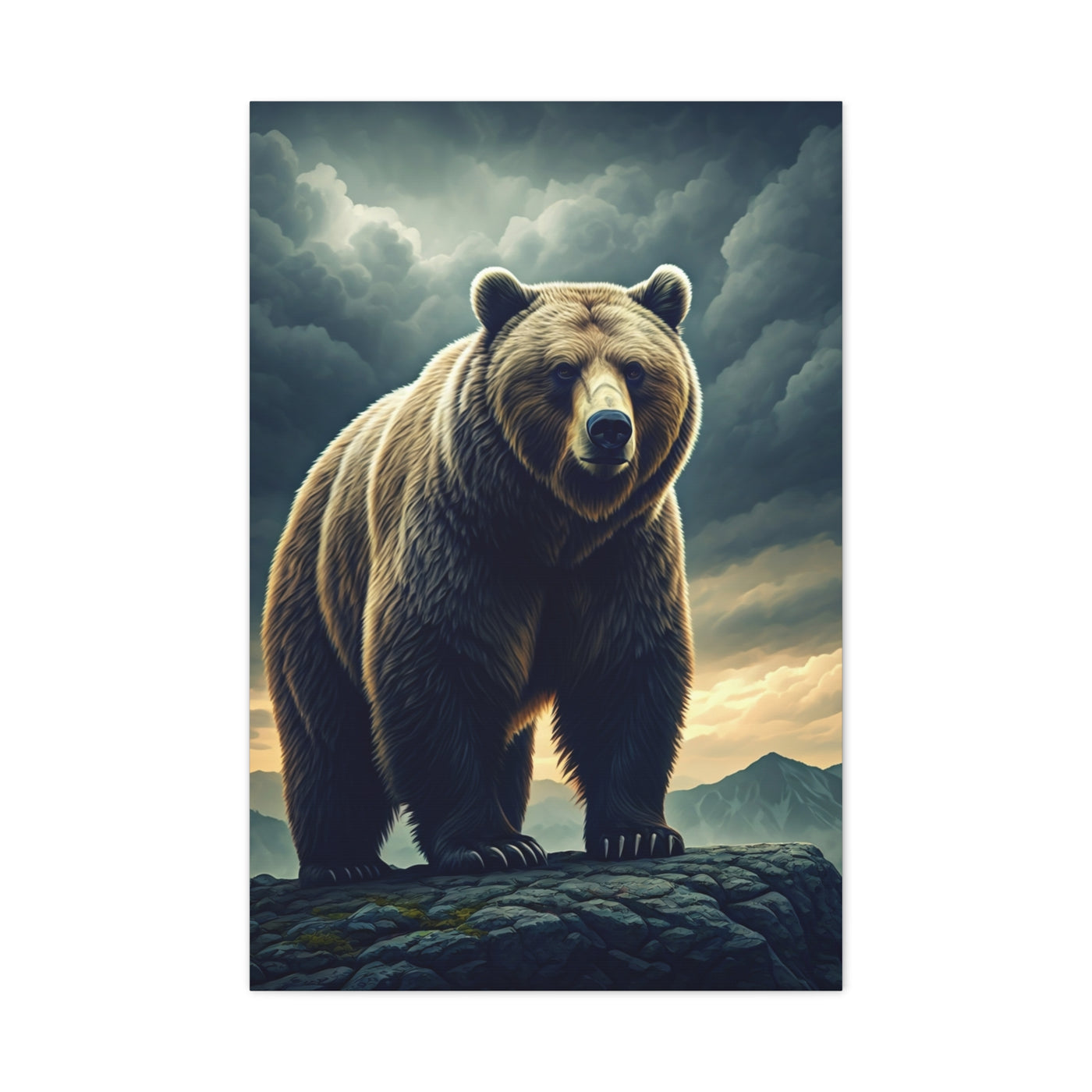 Mountain Overlook Grizzly Wall Art & Canvas Prints