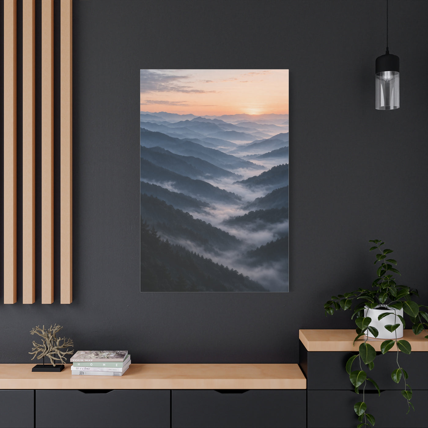 Endless Layered Mountain Ridges Dawn Wall Art & Canvas Print