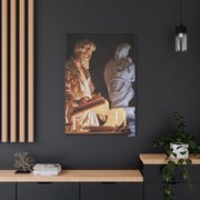 Renaissance Philosopher Reading Ancient Scrolls Wall Art & Canvas Print