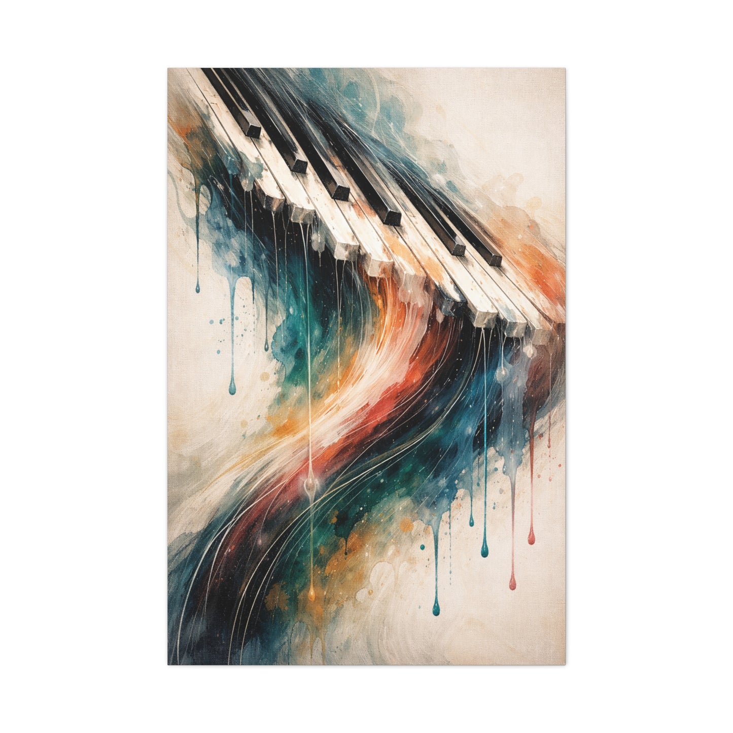Abstract Piano Wave Flow Wall Art & Canvas Print
