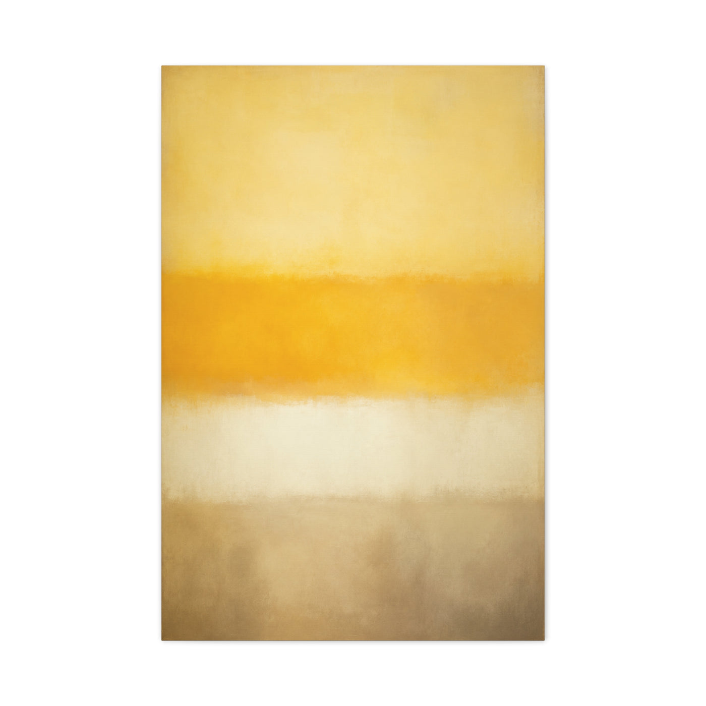 Minimal Color Field Golden Horizon Wall Art & Canvas Print