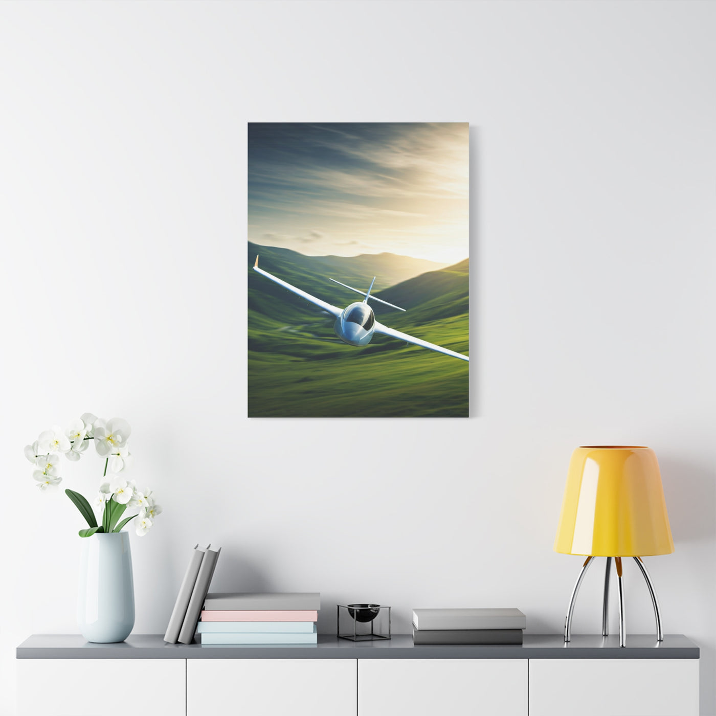 Sunset Valley Glider Flight Wall Art & Canvas Prints