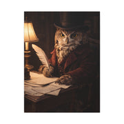 Gentleman Scholar Owl Portrait Wall Art & Canvas Print